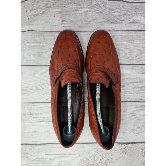 Ostrich Men's Penny Loafer Size 12 with Wood Sole - Picture 7 of 16